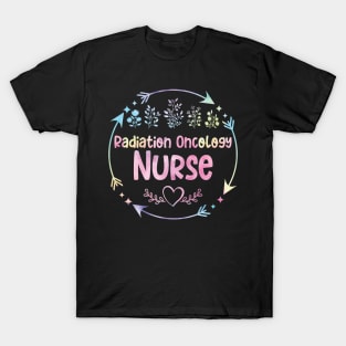 Radiation Oncology Nurse cute floral watercolor T-Shirt